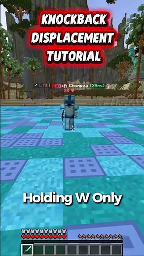 Knockback Displacement Tutorial - Minecraft PVP #minecraftshorts #drdonut #minecraftpvp