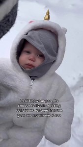 the grumpiest YES cutest snow angel 😩❄️ I’d have to agree with baby Emby, I’m not the biggest fan of snow! A good snowfall on Christmas tho 🤝🎄❄️ #snow #fypシ゚ #surprise | Sara Smith