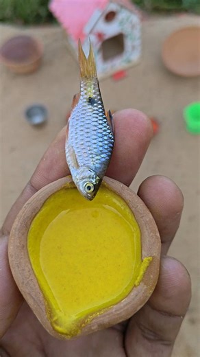 🐟 Mini Kadhai Fish Fry 🍳🔥#villagelife #trendingreels