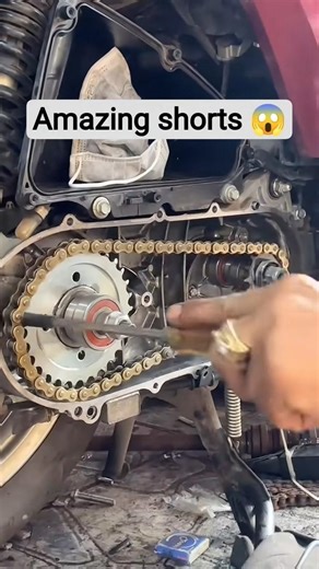Amazing chain adjustment shorts#automobile #motorcycle