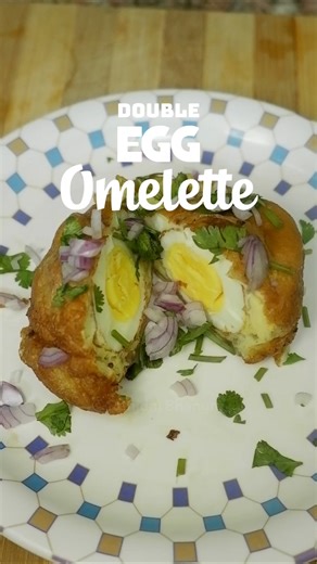 Double the Egg, Double the flavor! The Ultimate Crispy Boiled Egg Omelet. #foodoftheday #viralrecipe