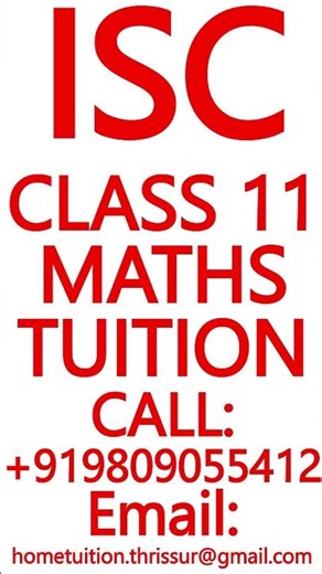 ISC CLASS 11 MATHS TUITION- SCIENCE, PHYSICS, CHEMISTRY, BIOLOGY #ISC #Class11 #Maths #Tuition