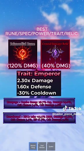 Sailor Piece Best New DMG Build (Max Damage, Sea 2)