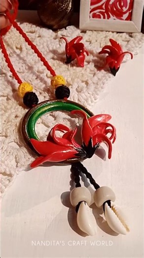 Easy Clay Palash Jewellry Making | Holi Special Handmade Jewellry #shorts #diy #handmadejewelry