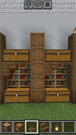 Minecraft simple storage design build!! #minecraft #shortsfeed #shortvideo