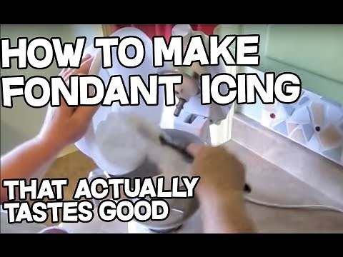 How to make Fondant icing homemade marshmallow fondant cake decorating