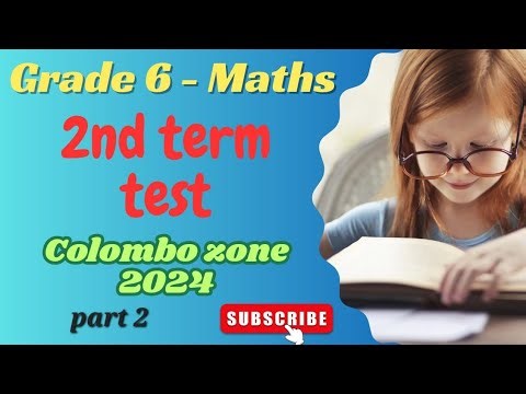 grade 6 maths english medium | second term test revision | education wamh