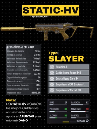 Mejor clase Static-HV para Call of Duty Mobile (CODM)