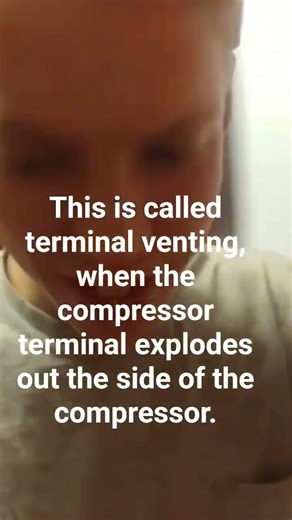 Terminal venting on compressor caught on camera!