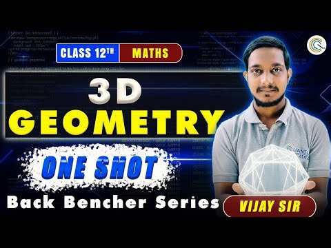 Class 12 Maths 3D Geometry One Shot 🔥 Full Concept & PYQs | Vijay Sir