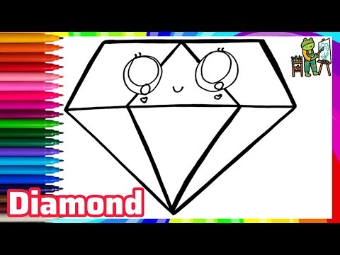 How To Draw A Cute Diamond Easy | diamond Drawing | Drawing For Kids (2026)