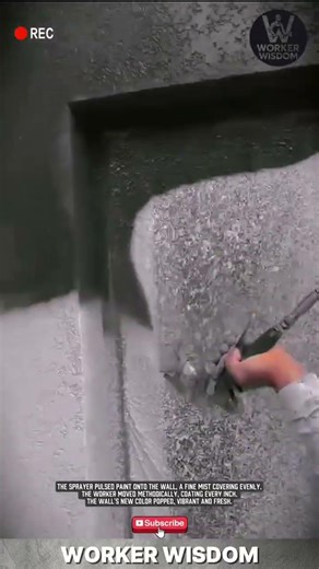 Spray Painting Process | Workers Applying Paint Efficiently #constructionwork #construction