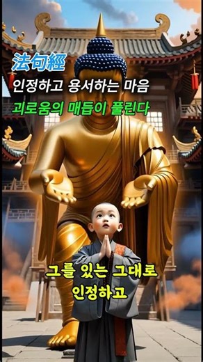 믿었던 사람에게 상처받아 마음이 어둡게 물든 당신에게 #ai영상 #부처님말씀 #법구경 #마음공부 #명상