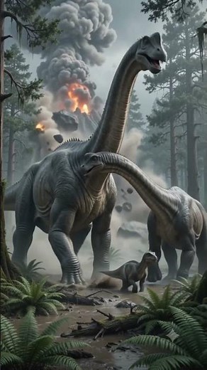 World's Biggest Dinosaur During a Deadly Storm 🌋⛈️ Argentinosaurus Ancient Earth #short