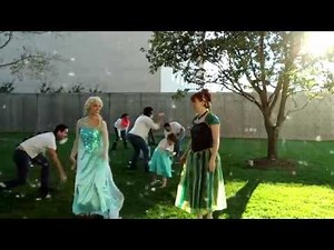 Disney's Frozen Snowball Fight with Anna and Elsa