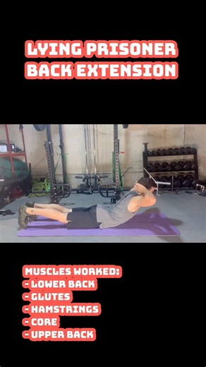 Lying Prisoner Back Extension 🔥 Build a Stronger Lower Back & Glutes #shorts