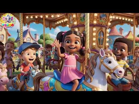 The Merry-Go-Rounds Go Round Round Round | Fun Carnival Nursery Rhymes for Kids