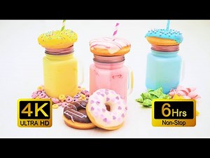 Holiday Donuts. Non-Stop celebration Screensaver (4K UltraHD HDR)