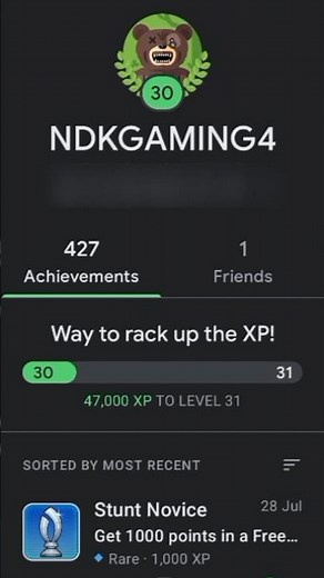 My Google Play games achievements in 28/7/2023 !