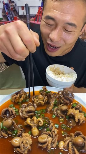 TOO SPICY OCTOPUS SEAFOOD #asmr #seafood