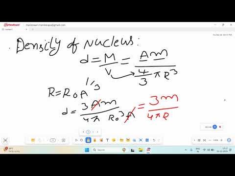 Density of Nucleus | Nuclear Physics |JEE Mains and EAMCET students