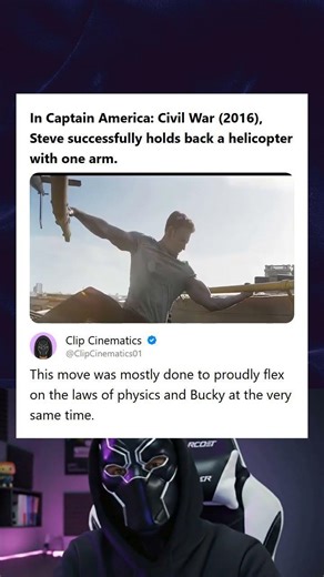 Captain America Civil War 2016 Cap Holds Back a Helicopter With One Arm to Flex on Physics and Bucky