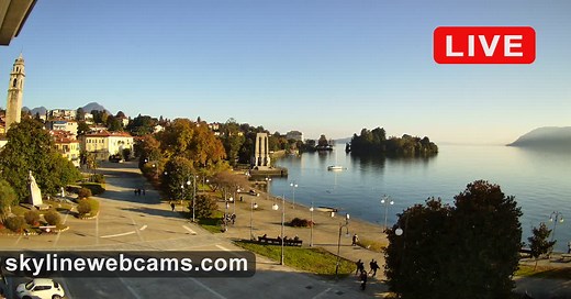 【LIVE】 Webcam Lake Maggiore - Isolino di San Giovanni | SkylineWebcams