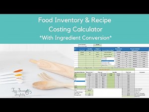 Recipe Cost Calculator, Inventory for Food Business