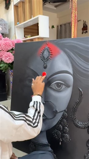 Anuj Singh on Instagram: "❤️ 🎨An artwork born from faith, strength, and fire.”🔥 🕉️My first relief painting of “Maa Durga”. ordered from the USA 🇺🇸. @anujsingh.arts #durgapainting #reliefpainting #embossedpainting #maadurga🙏 #acrylicpaintingoncanvas"
