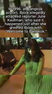 In 1996, Icelandic singer Björk became involved in a widely publicized incident at Bangkok's Don Mueang Airport, where she reportedly attacked journalist Julie Kaufman. The altercation occurred shortly after Björk and her 9-year-old son, Sindri, arrived in Thailand. Despite prior requests for privacy, they were met by a throng of aggressive reporters. Kaufman approached Sindri and allegedly asked, "Welcome to Bangkok," before attempting to interview him. Björk, perceiving this as an intrusion in