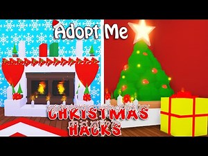CHRISTMAS HACKS 🎄 ADOPT ME BUILDING HACKS 🎄 Roblox Adopt Me Christmas House Build Ideas