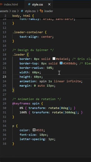How to Create a CSS Loading Animation | Simple HTML & CSS Tutorial for Beginners