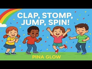 👏 Clap, Stomp, Jump, Spin! | Fun Action Song for Kids by Pina Glow 🎶
