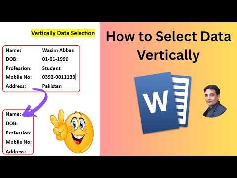 How to Select Data Vertically | Extract Data from Columns in MS Word