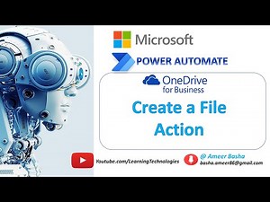 Power Automate Desktop || OneDrive for Business - Create File