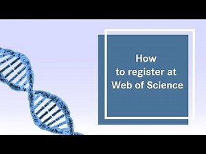 How to register at Web of Science