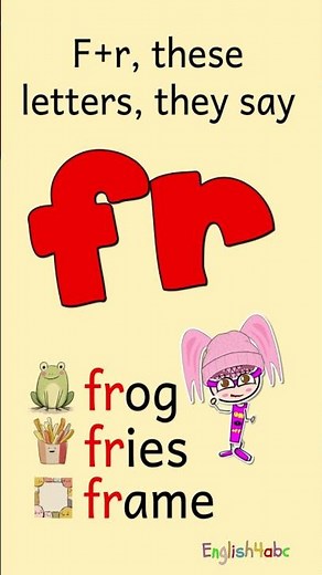 Consonant Blend FR | frog, fries, frame | Phonics for Kids!