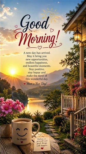 🌞 Beautiful Good Morning Wishes | Happiness, Success & Positivity ❤️#goodmorning