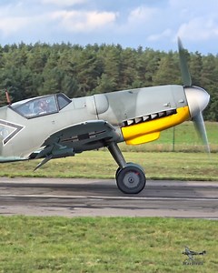315K views · 10K reactions | A rare moment at Hangar 10 Usedom: Messerschmitt Bf 109 G-6, Messerschmitt Bf 109 G-14 and a Focke-Wulf Fw 190 taxiing out together for takeoff. The sound, the presence, the history—this is living aviation heritage.  #Warbirds #AviationHistory #Hangar10 | Warbirds | Facebook