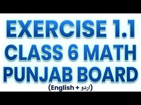 Exercise 1.1 Class 6th Math punjab board