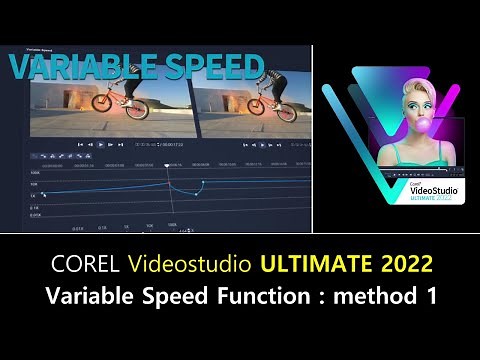 Corel Videostudio Ultimate 2022 Variable speed function
