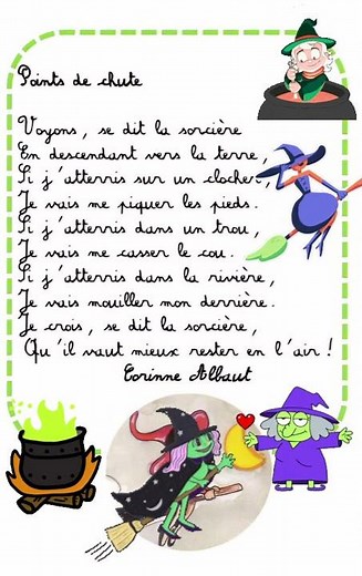 French poem 👻 Points de chute from Corinne Albaut 👻