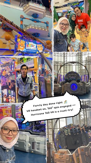 Bunny Hijau on Instagram: "Back again at Berjaya Times Square Theme Park 🎢✨ Came with the kids and honestly, their excitement never gets old. This time, we tried Hurricane 360 VR 🌪️😵‍💫 — and WOW. This award-winning innovation is not your average VR ride. You’re fully strapped in with an immersive VR headset, while the seat goes into a full 360-degree spin. What makes it next level? The 7 Degrees of Freedom (7-DoF) — meaning your body moves in multiple directions at once, creating a super rea