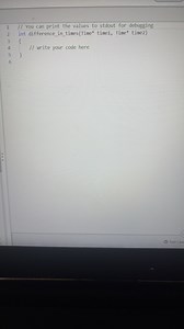 1 // You can print the values to stdout for debugging2 int dif... | Filo