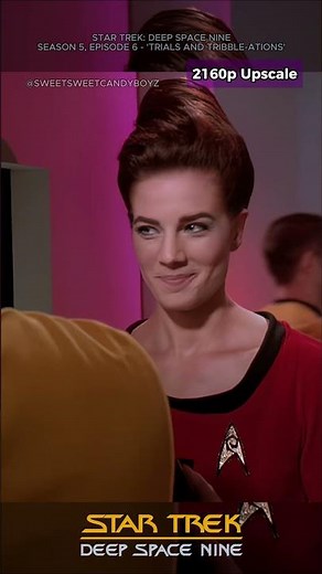 [4K] Those eyes... | Star Trek: DS9 S05E06 'Trials and Tribble-ations' #shorts #startrek #clips