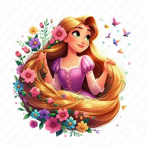 Tangled Clipart, Rapunzel Png, Tangled Png, Rapunzel Clipart, Princess Rapunzel Png, Instant Download - Etsy