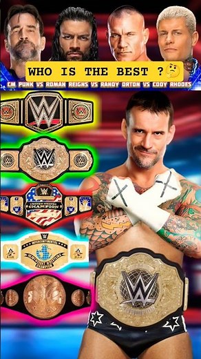 WWE Championship Comparison 🏆 Cm punk vs Roman reigns vs Randy orton vs Cody rhodes #wwe #shrots