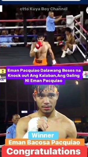 Trending Eman Pacquiao 2 times Na Knock out Ang Kalaban #viral