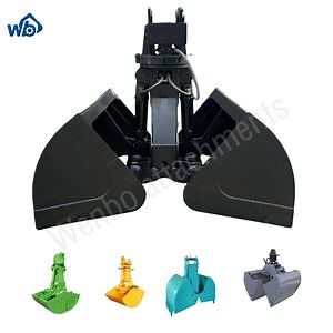 [Hot Item] Excavator Clamshell Grab Clamshell Bucket Hydraulic Rotary Clamshell Grab Bucket Two Shells with Horizontal Cylinder