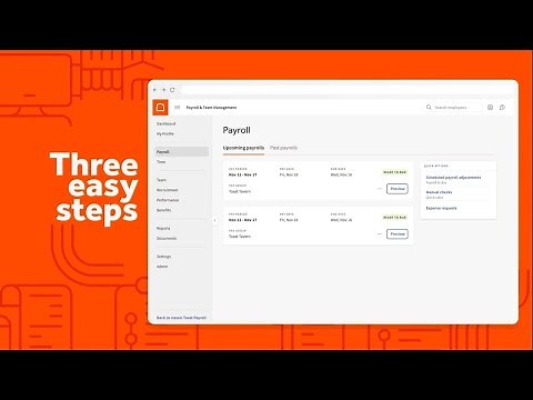 Toast Payroll Done In Three Easy Steps!